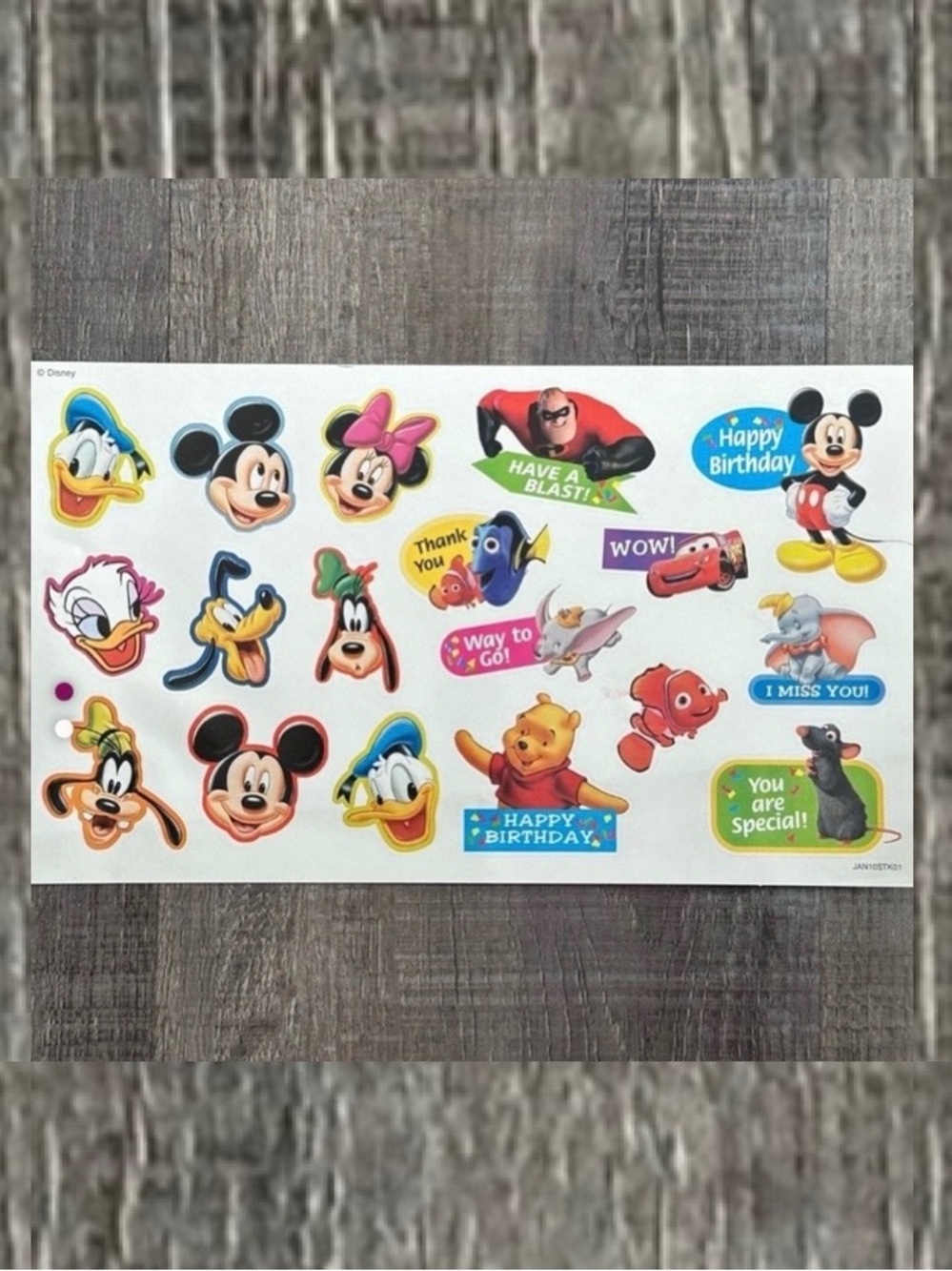 💞 New Disney Minnie & Mickey Mouse Pooh & Friends Disney Scrapbook Craft Sticker